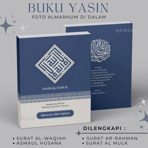 Cetak Buku Yasin dan Tahlil custom softcover lengkap foto almarhum 40 100 1000 harian souvenir tahlilan al quran ASTER 4