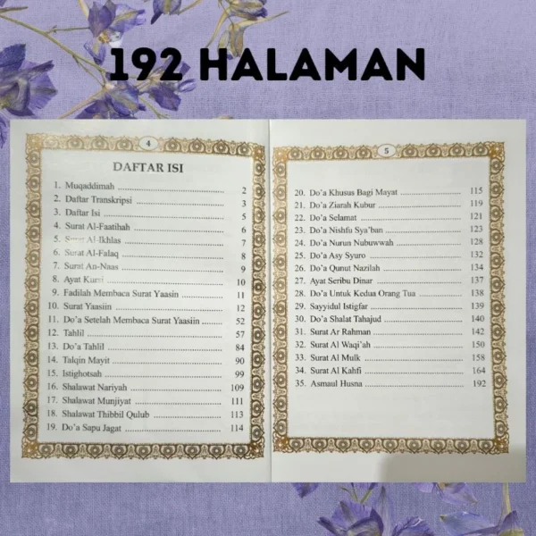 Buku Yasin Dan Tahlil Hardcover Embos Premium Bulu Halus Custom Lengkap Foto Almarhum Arab Dan Terjemahan - Gambar 11