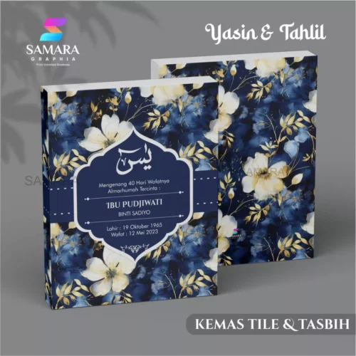 Buku yasin dan tahlil custom lengkap foto almarhum souvenir tahlilan 40 100 1000 harian jasmin 8