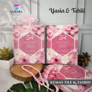 Buku yasin dan tahlil custom lengkap foto almarhum souvenir tahlilan 40 100 1000 harian almarhum jasmin 9