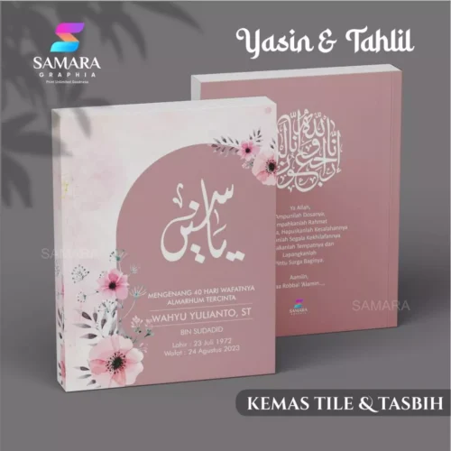 Buku Yasin dan tahlil custom lengkap foto almarhum 40 hari 100 1000 hari zinia 3